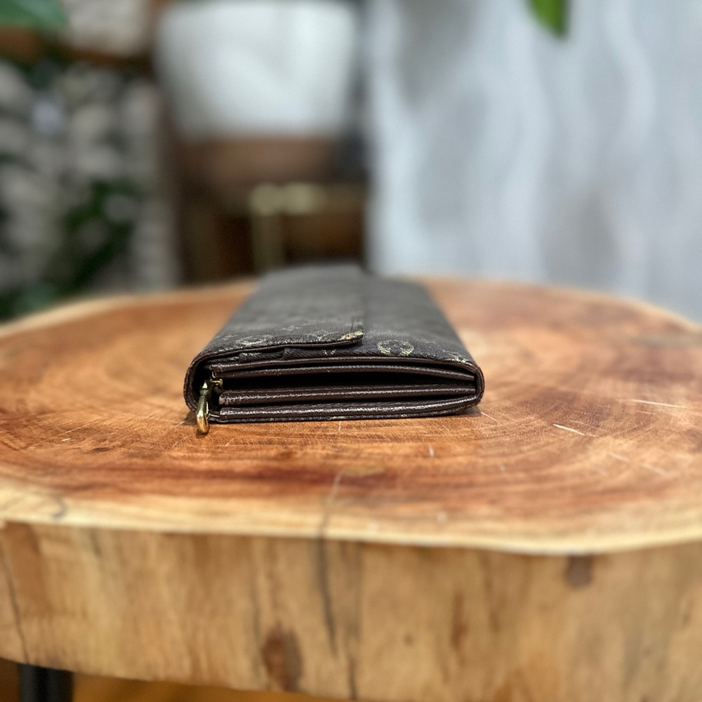 Louis Vuitton Mini Lin Monogram Long Wallet / Clutch Organizer with a Dust bag - Picture 8 of 14